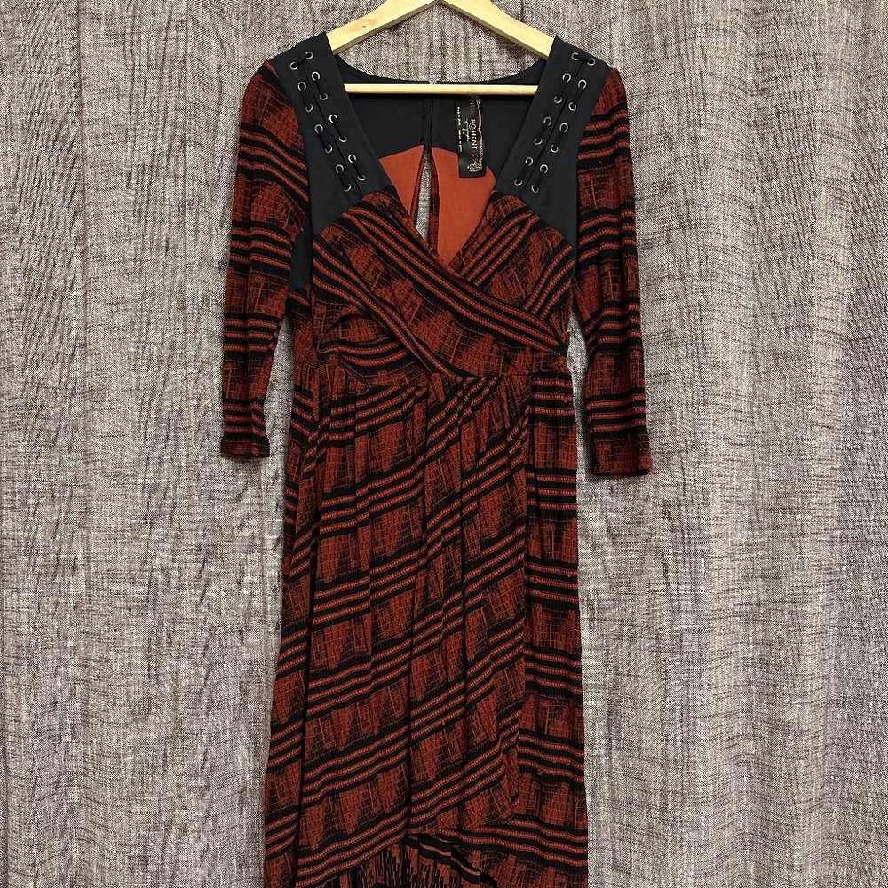 Free People Red and Navy Dress